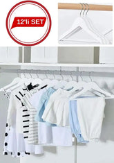 12'li Ahşap Görünümlü Askılık - Beyaz - DIJITEKS