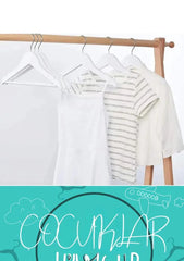 12'li Ahşap Görünümlü Askılık - Beyaz - DIJITEKS