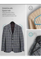 12'li Ahşap Görünümlü Askılık - Siyah - DIJITEKS