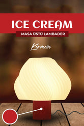 İce Cream Abajur - Kırmızı - DIJITEKS