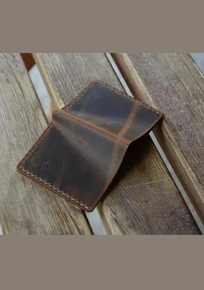 Crazy Leather Minimal Wallet - DIJITEKS