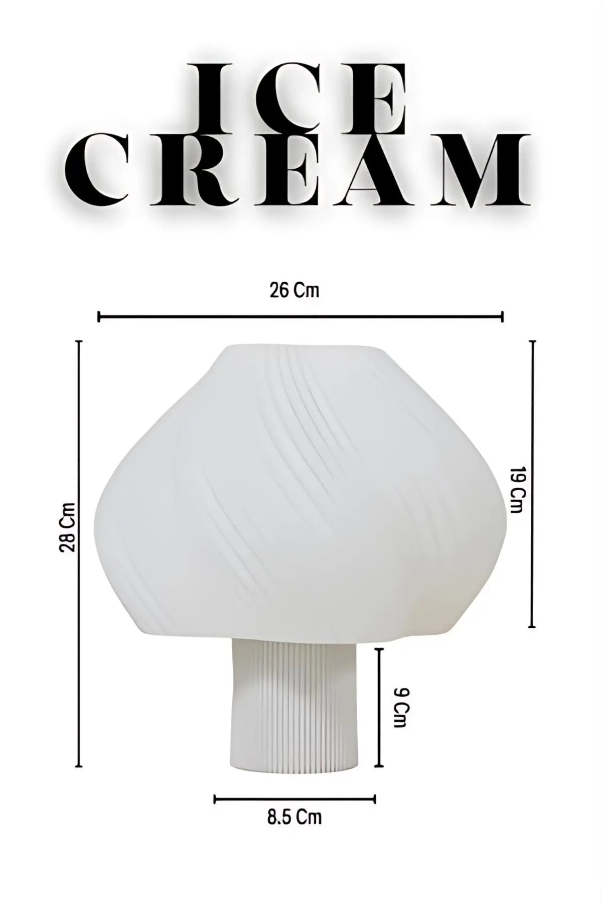 İce Cream Abajur - Beyaz - DIJITEKS