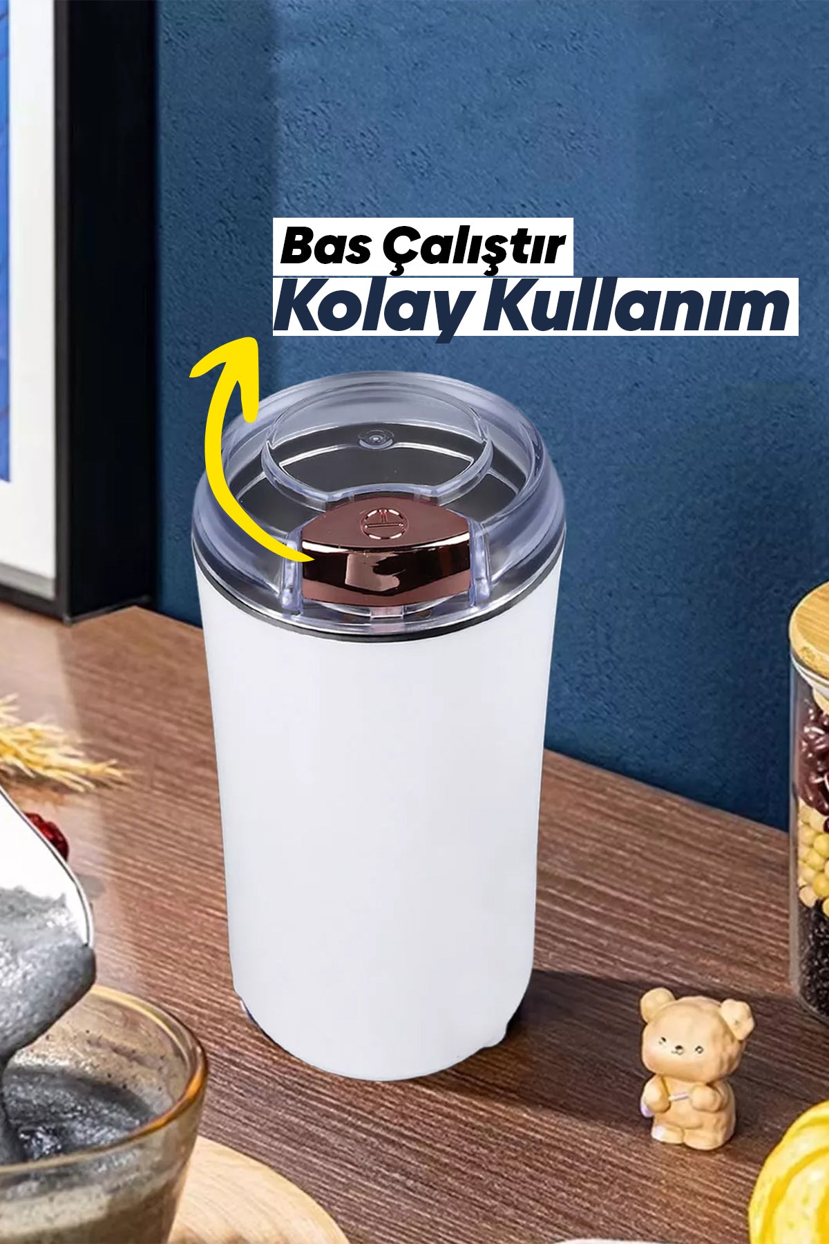 Kahve ve Baharat Öğütücü - Beyaz - DIJITEKS